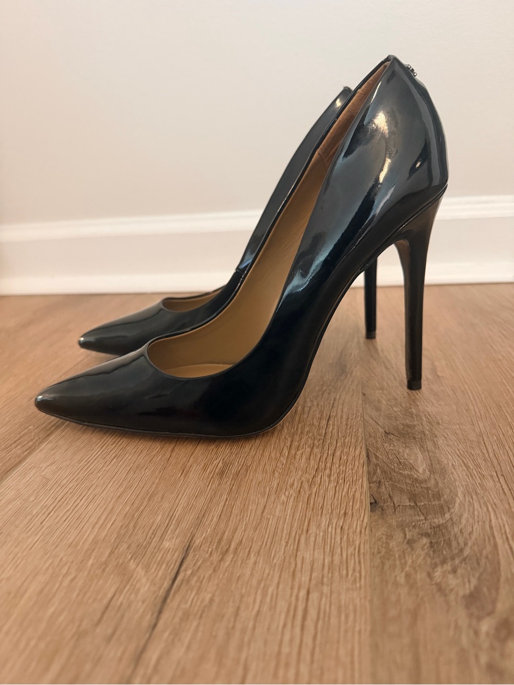 Sam Edelman Black Patent Pointed-Toe Stiletto Pumps